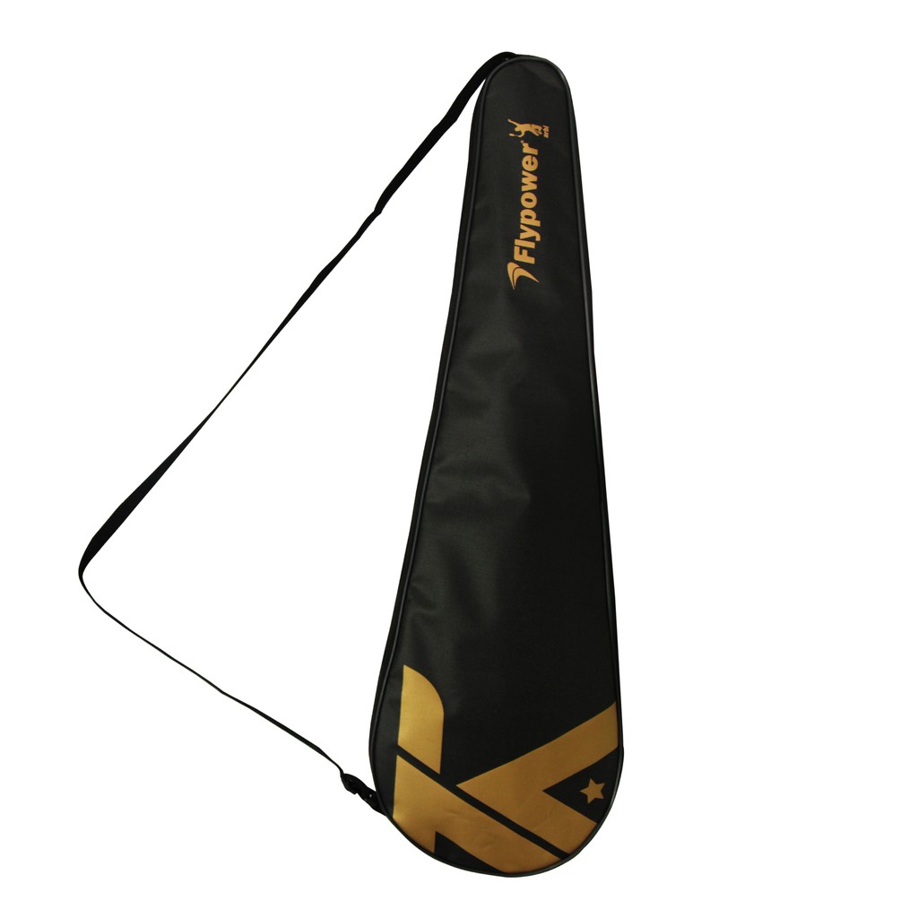 NEW PRODUCT Flypower Rio Gold C1 Raket Badminton - Black Silver Free Tas + Kaos