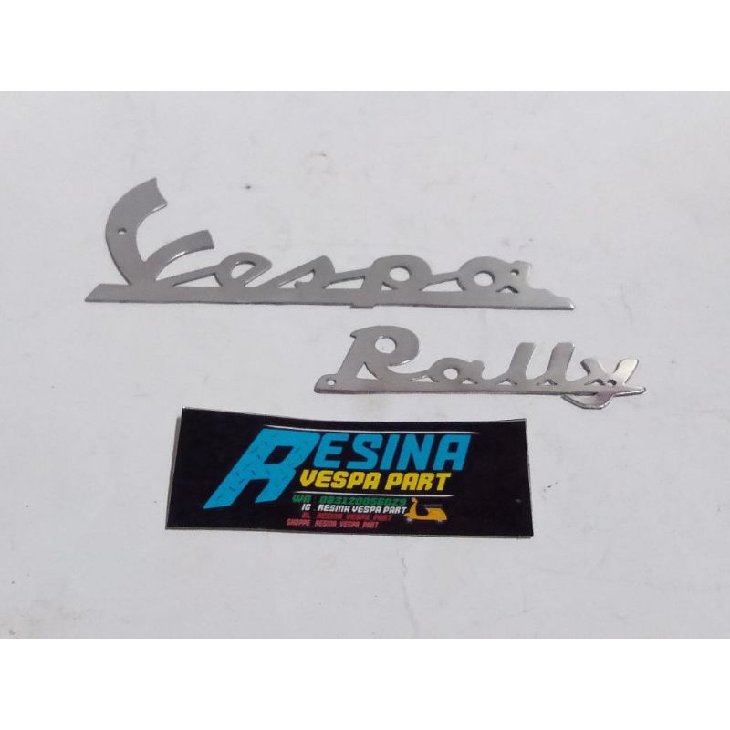 emblem emblim logo vespa rally almunium croom