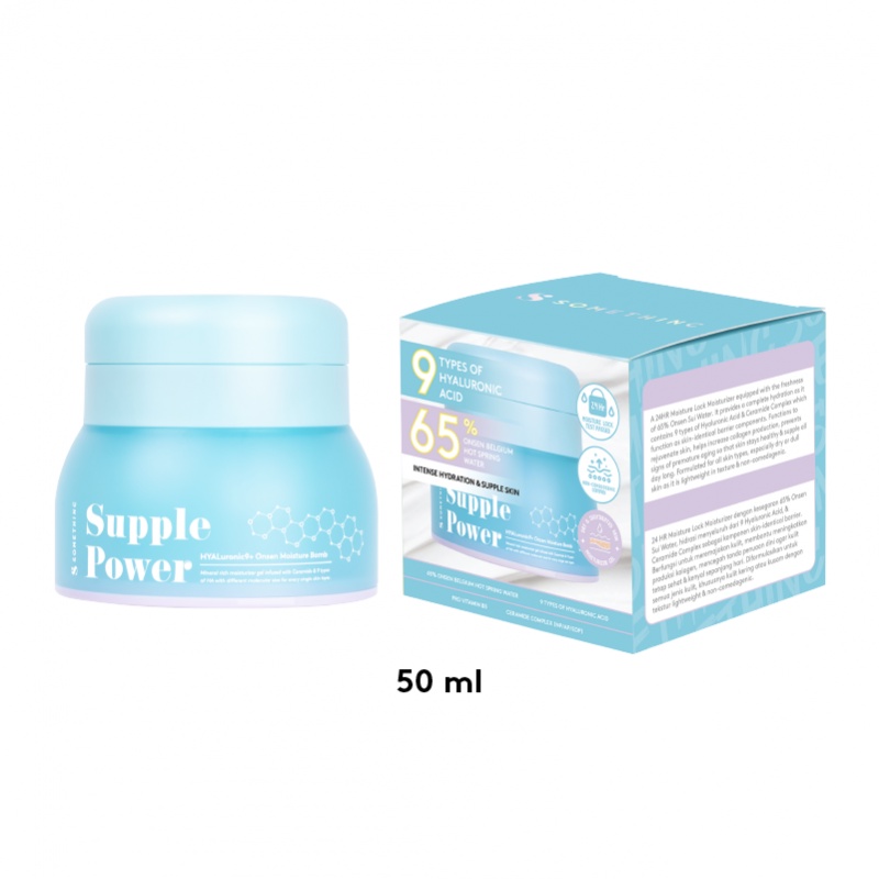 SOMETHINC Supple Power Hyaluronic9+Onsen Moisture Bomb Gel - Krim Pagi dan Malam (Kulit Sensitif)