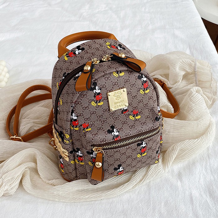 SZ8712 Tas Ransel Wanita Mickey Import Monogram