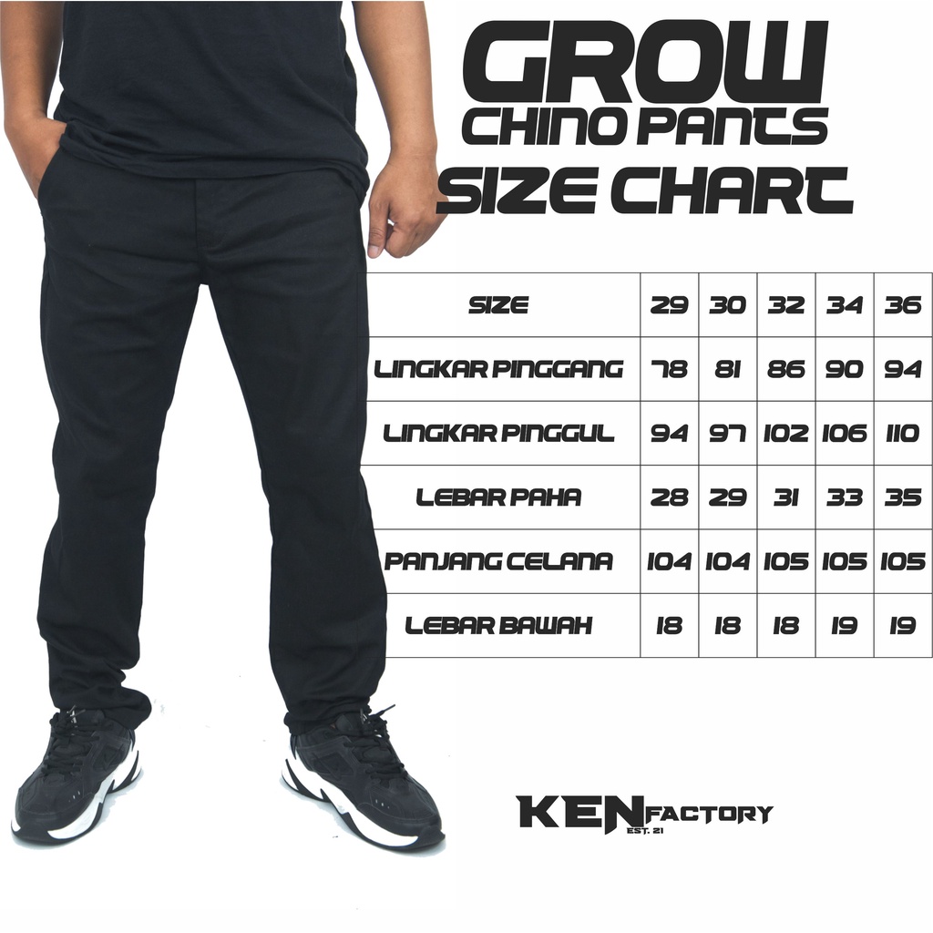 Grow Celana Chino Panjang // Casual Formal Chinos Premium // Chino Pants TERLARIS // KENFACTORY
