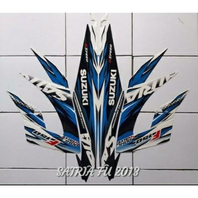 STRIPING STICKER LIS LES POLET BODY MOTOR SUZUKI SATRIA FU 2013
