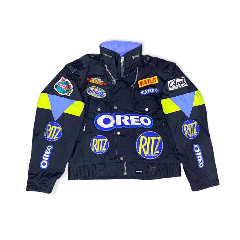 Reworked Oreo Blue Tone Nascar Jacket