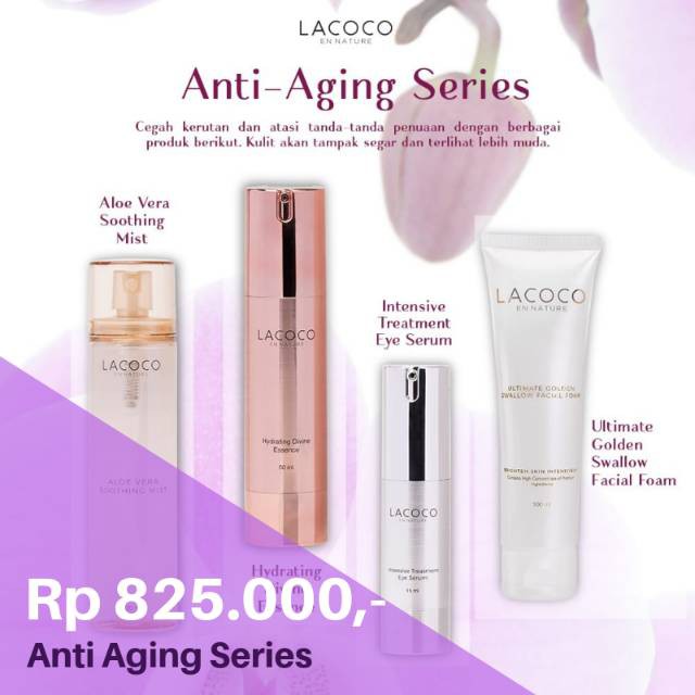 LACOCO ANTI AGING SERIES (AV MIST, HDE, EYE SERUM, GS FOAM)