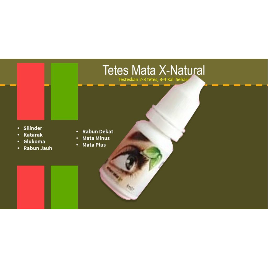 X-Natural Obat Mata Herbal Minus-Plus-Katarak-Silindris-Glukoma 10 Ml