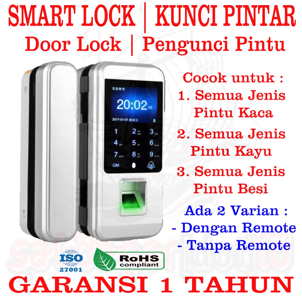 KUNCI PINTU SIDIK JARI - FINGERPRINT - DOOR LOCK - DOORLOCK