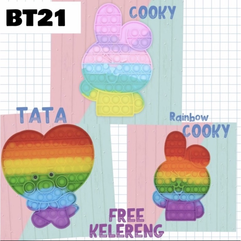 NEW MODEL 20cm PREMIUM pop it among square kupu kupu butterfly mickey pikachu pokemon minnie JUMBO 2