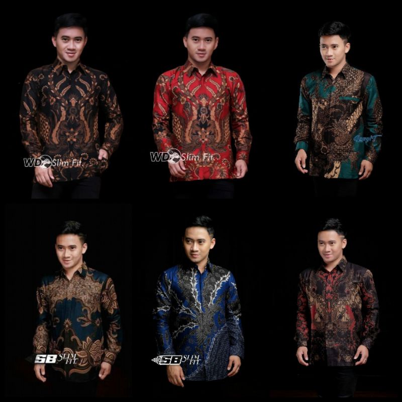 Kemeja Batik Pria Lengan Panjang  Murah Berkualitas Size M L XL XXL