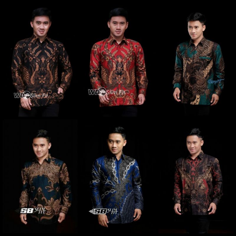 KEMEJA BATIK CASUAL LENGAN PANJANG SIZE M L XL XXL