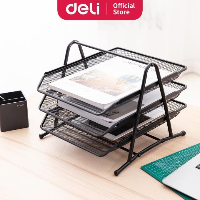 

Deli E9181 File Tray/Tray Dokumen-3-tier Mesh File Tray