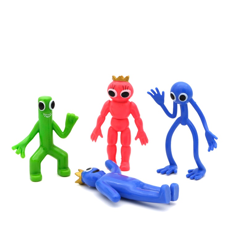 Rainbow Friends 8PCS / Set Mainan Boneka Kartun Monster Biru Untuk Hadiah Ulang Tahun Anak