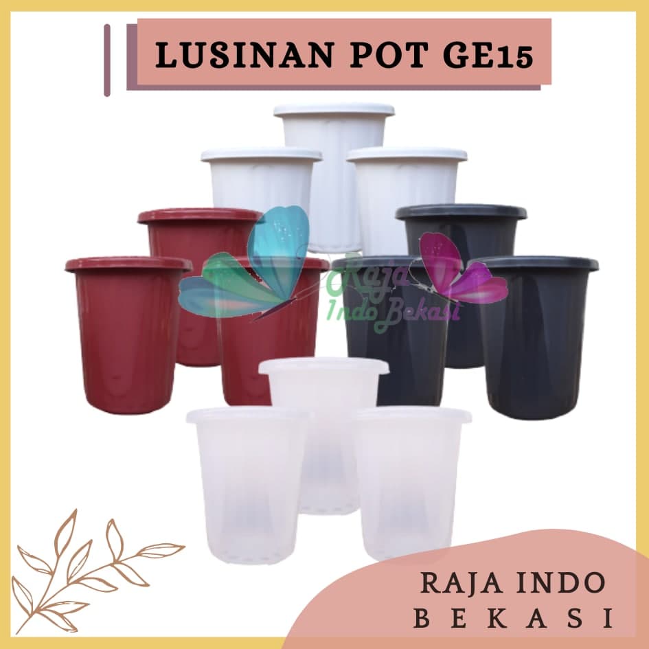 LUSINAN Isi 12 Pcs Pot Ge15 Golden Erna 15 Putih Hitam Transparan Bening Merah Bata pcs Pot Yogap 10 13 15 17 18 19 25 Pot Yogap Bening LUSINAN POT YOGAP MURAH