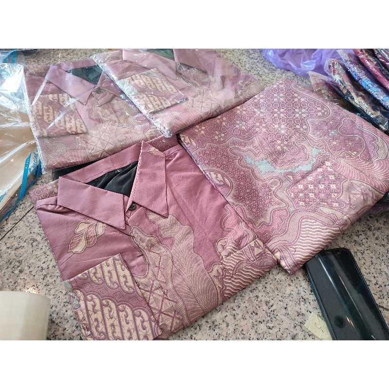 baju batik pria lengan panjang PINK DUSTY KEUNGGUAN SOF ORIGINAL PREMIUM KEKINIAN BATIK SOLO MURAH