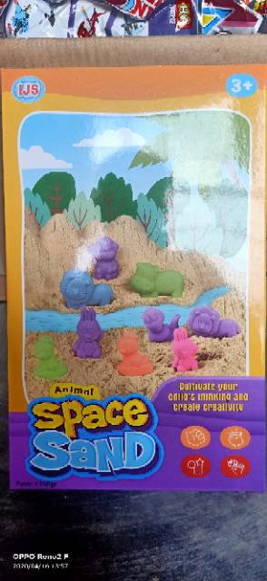 SH 1087 ANIMAL SPACE SAND MAINAN ANAK PASIR AJAIB PLUS CETAKANNYA SMA PEMOTONGNYA