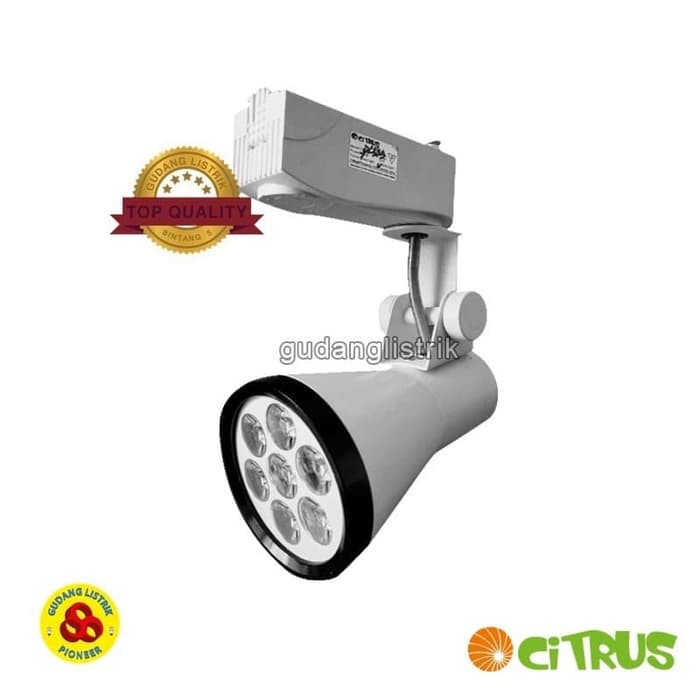 Citrus LED Track Light 7W Putih Rail LED Putih Cahaya Cool Daylight