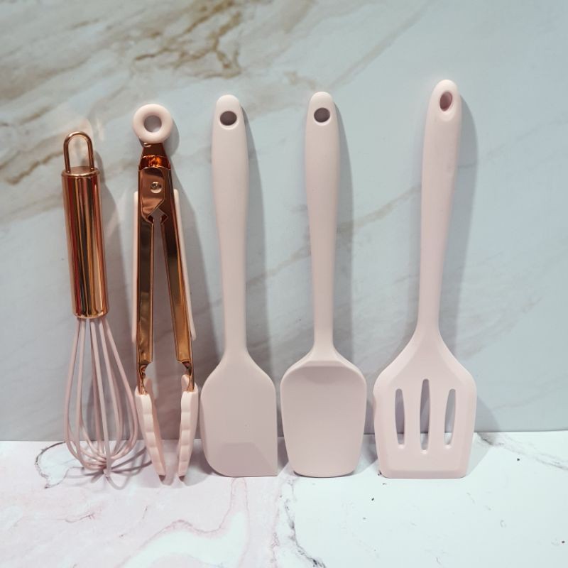 mini kitchen utensil set whisk Rose gold