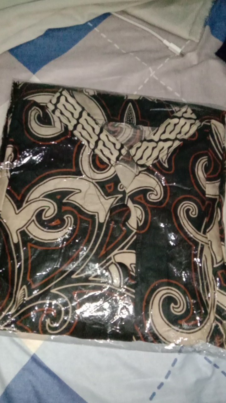 Tey-17 Batik Wanita Asj Sa Hrb026 Kenongo Kemeja Tosca Pendek