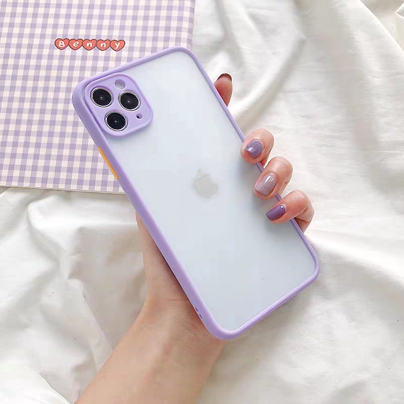 Case Bahan PC matte Desain Lensa Kamera Untuk iPhone 11 11 Pro Max 6 6S 7 8 Plus X XS Max XR