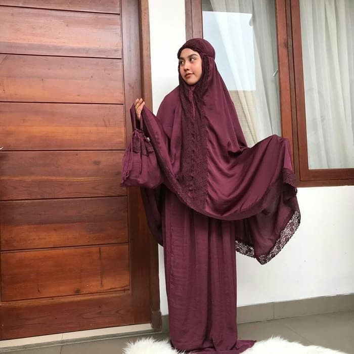 Hijab PET instan wolfis jumbo XXXL bisa jadi atasan mukena beda dengan pastan jumbo dan mukena bali
