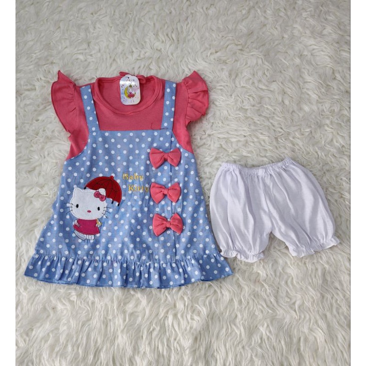 baju bayi perempuan dress hellokitty pitta jghs15