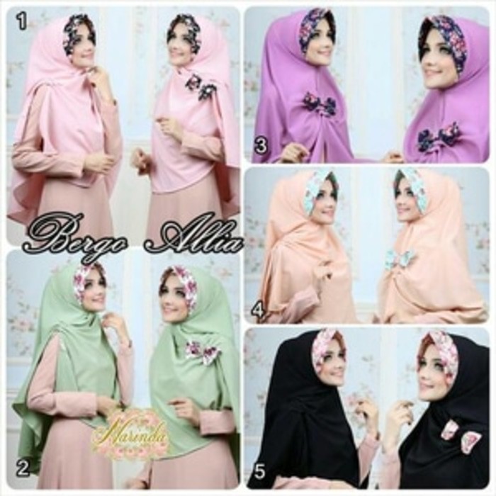 Free Ongkir Bergo Allia Narinda / Khimar Allia / Jilbab Aliya / Jilbab Aliah Hijab Jilbab Kerudung