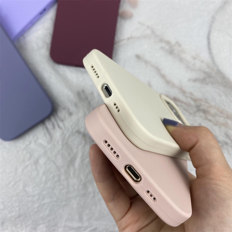 Casing Silikon iPhone 11 12 13 Pro X XS Max XR 7 8 Plus Shockproof Dengan Logo