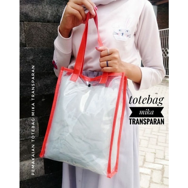 TOTEBAG MIKA/TAS KOSMETIK MIKA TRANSPARAN SERBAGUNA