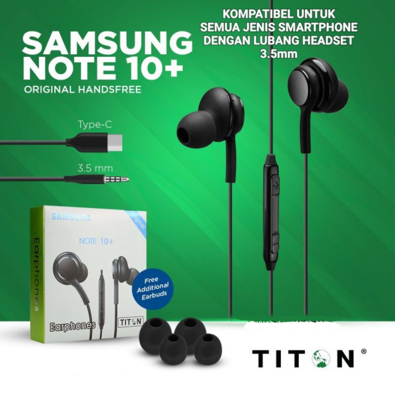 Earphone SAMSUNG Note 10+ TITON