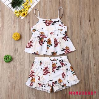 MG MG  Set 3Pcs Kaos  T Shirt Bayi  Perempuan Lengan Ruffle 