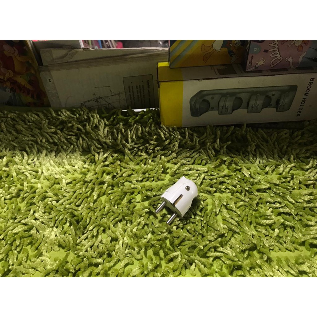 Steker colokan Broco bulat - Colokan kabel listrik Plastik