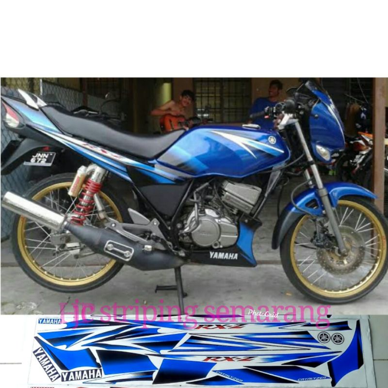 Striping Yamaha RXZ Catalyzer Biru