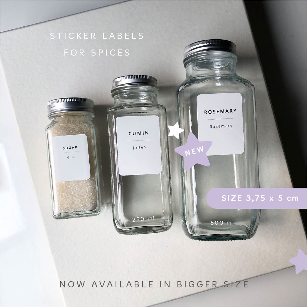 

Sticker label botol bumbu - spices jar label - STICKER ONLY - NO CUSTOM