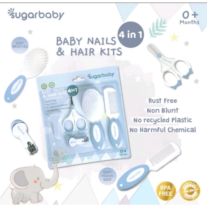 SUGARBABY 4IN1 NAIL &amp; HAIR KITS / PERLENGKAPAN PERAWATAN KUKU &amp; RAMBUT