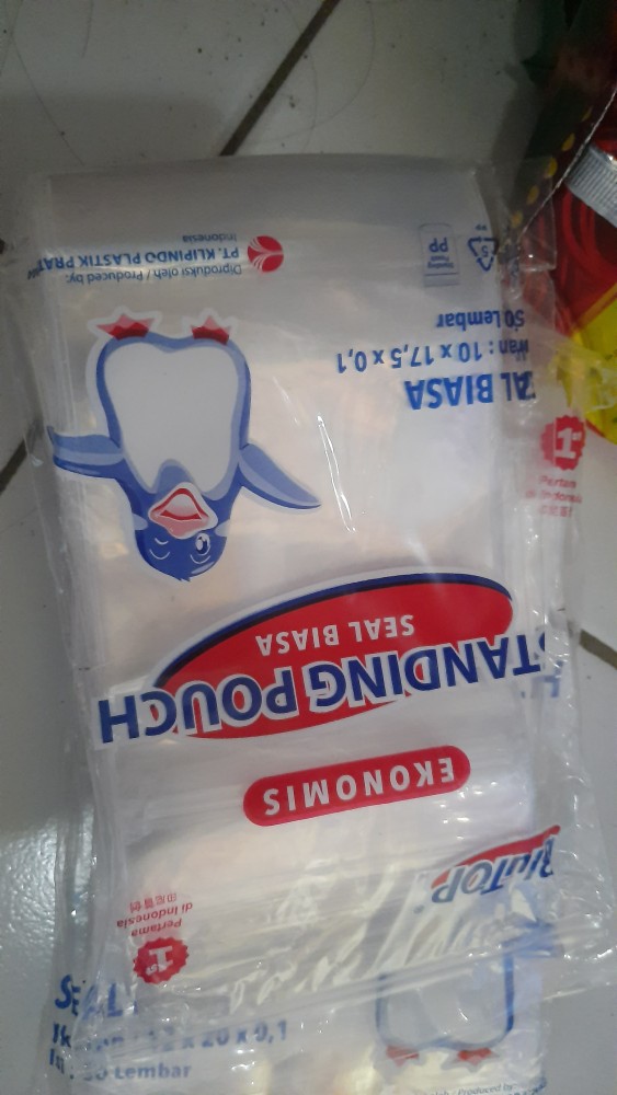 Plastik Standing Pouch Berdiri Zipper Lock 10 X 17 Kemasan Pudot Minuman Kekinian (250 Gr)
