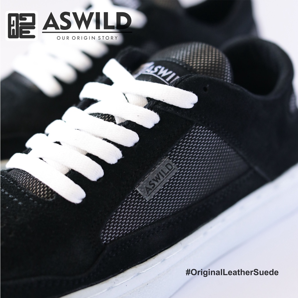 Sepatu Casual Pria ASWILD RAIDEN Hitam Original Sepatu Sneakers Casual Skate Terbaru Dan Berkualitas