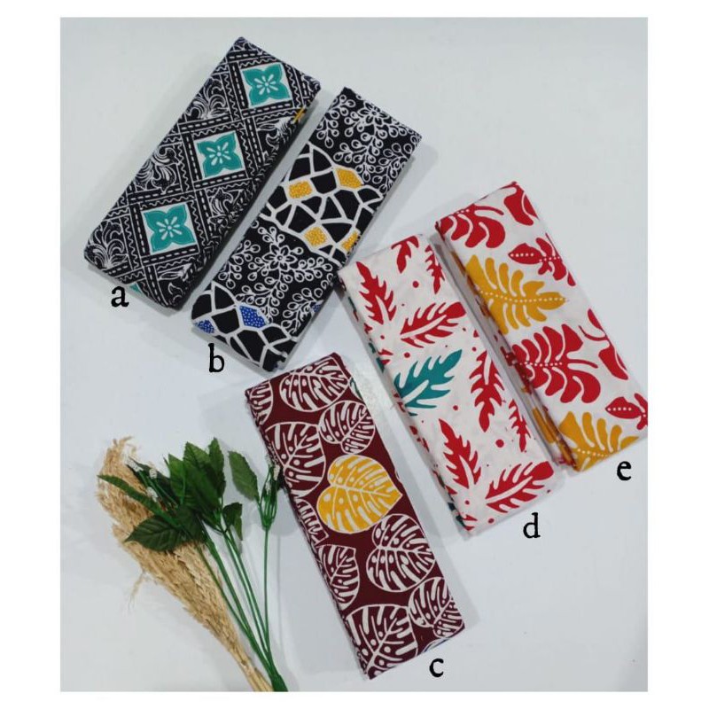 KAIN BATIK CAP HANDMADE COLETAN WARNA PUTIH HITAM