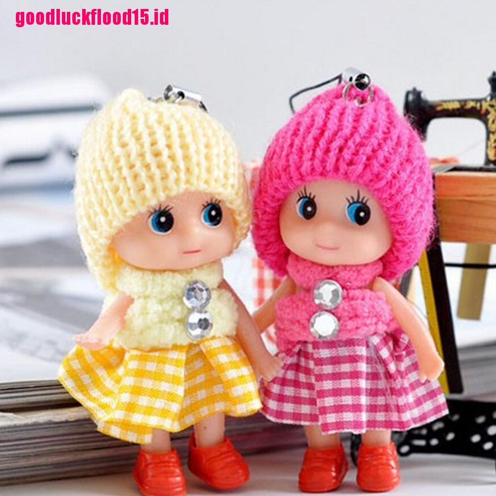 {LUCKID}1 Pcs Soft Baby Dolls Interactive Mini Doll Phone Hanging Kids Children Toys 8cm