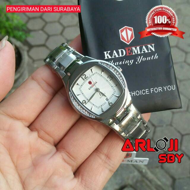 Jam tangan cewek Kademan 838L tanggal aktif original tahan air