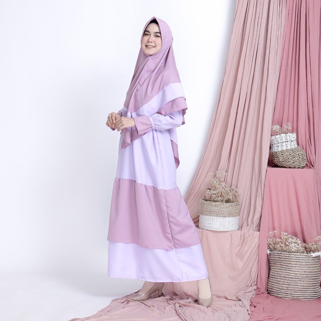Setelan Gamis Syari Alea Syari Dan Khimar / Setelan Gamis Khimar / Gamis Syari / Khimar Syari