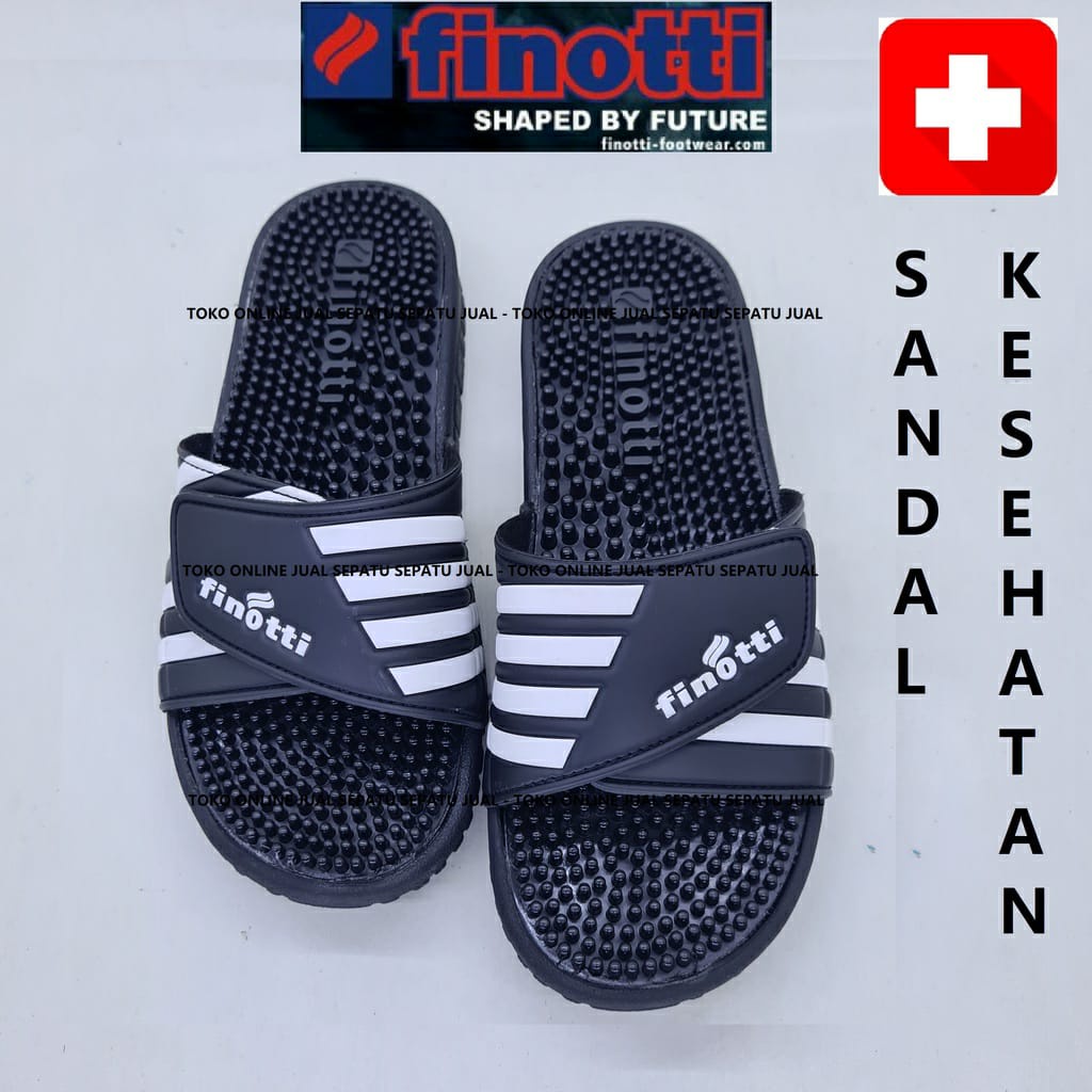 Finotti Massage 15 Sandal Kesehatan Pria Premium Sendal Fashion Cowok Berduri Free Masker