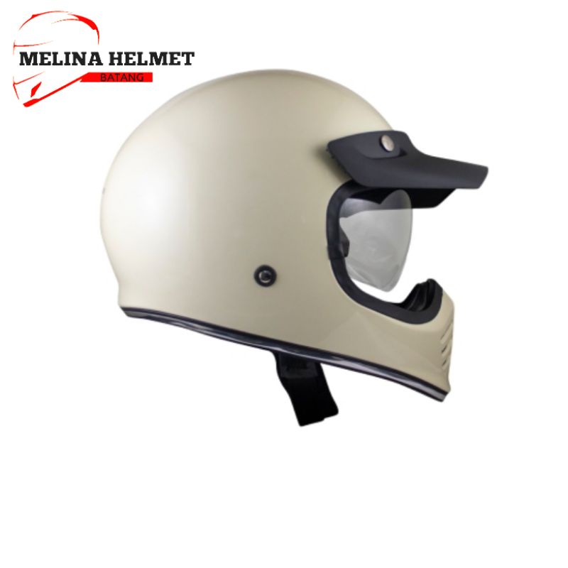 jp signature white cream dop helm fullface/retro