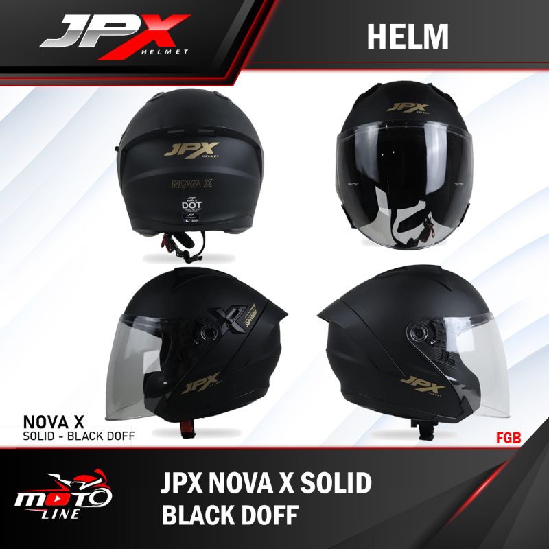 Helm JPX Nova X Solid Black Doff
