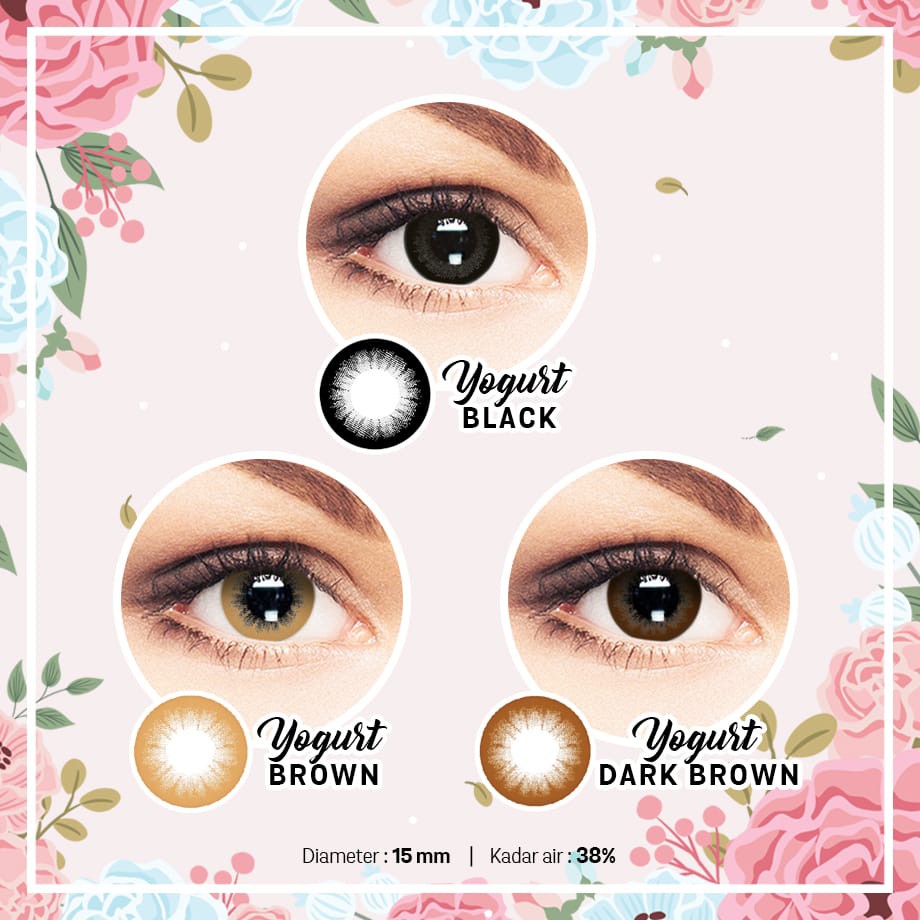 SOFTLENS TOPGEL YOGURT BLACK BIG EYES ( NORMAL s/d -10.00 )  15MM