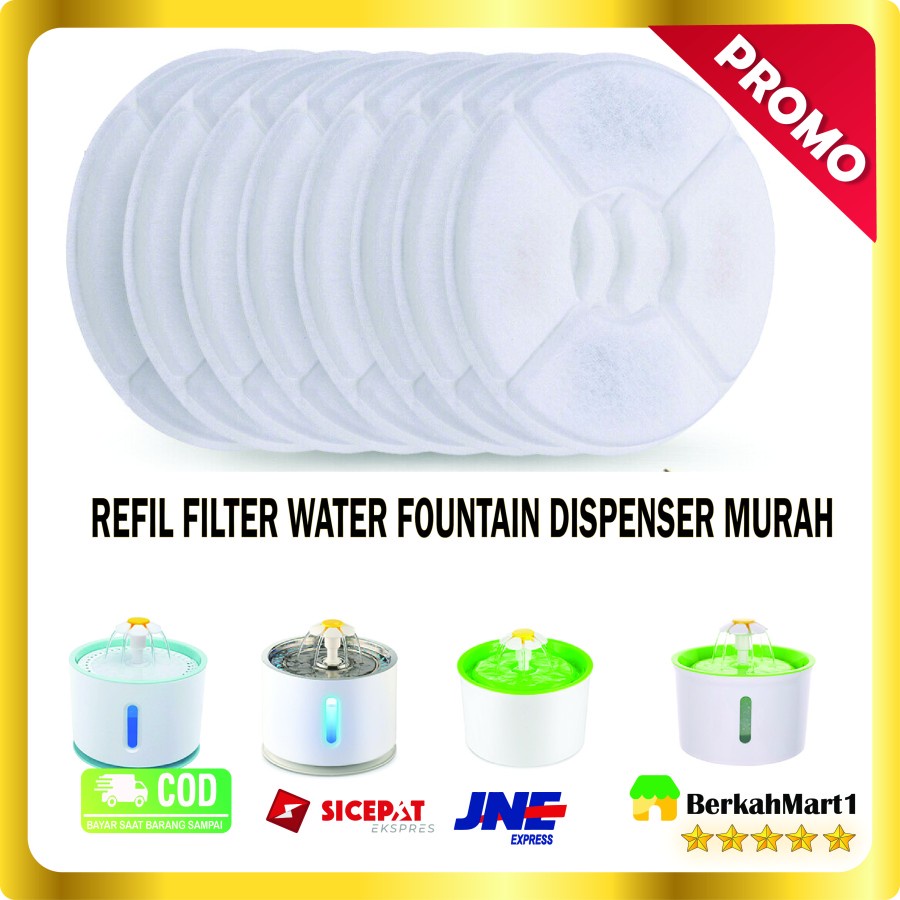 Filter Dispenser kucing air Chorcoal Water Fountain Dispenser Tempat Minum Kucing Pet water fountain