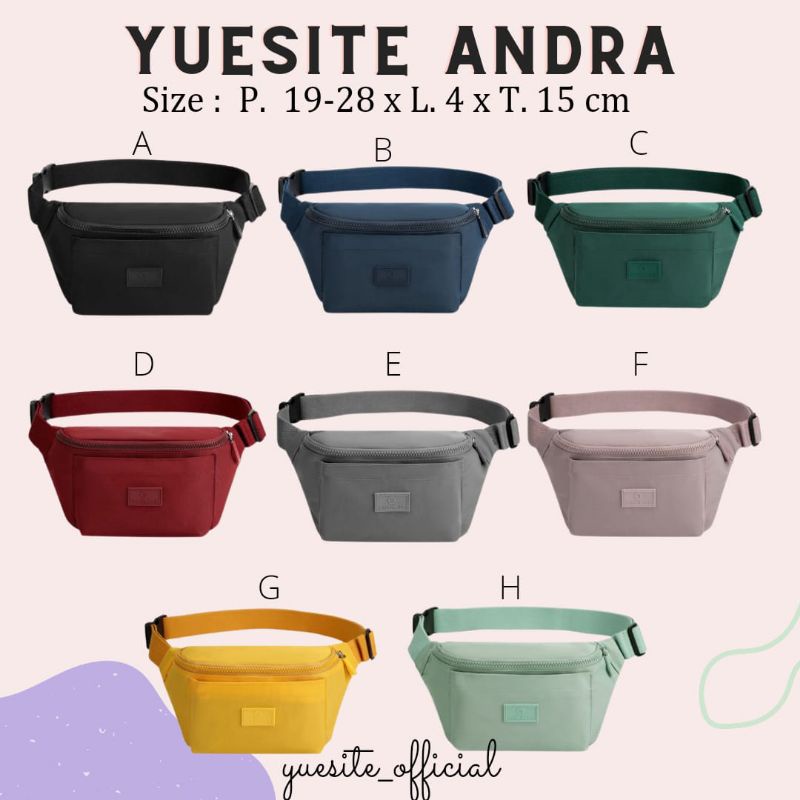 WAISTBAG CEWEK TAS PINGGANG WANITA YUESITE ANDRA ORIGINAL