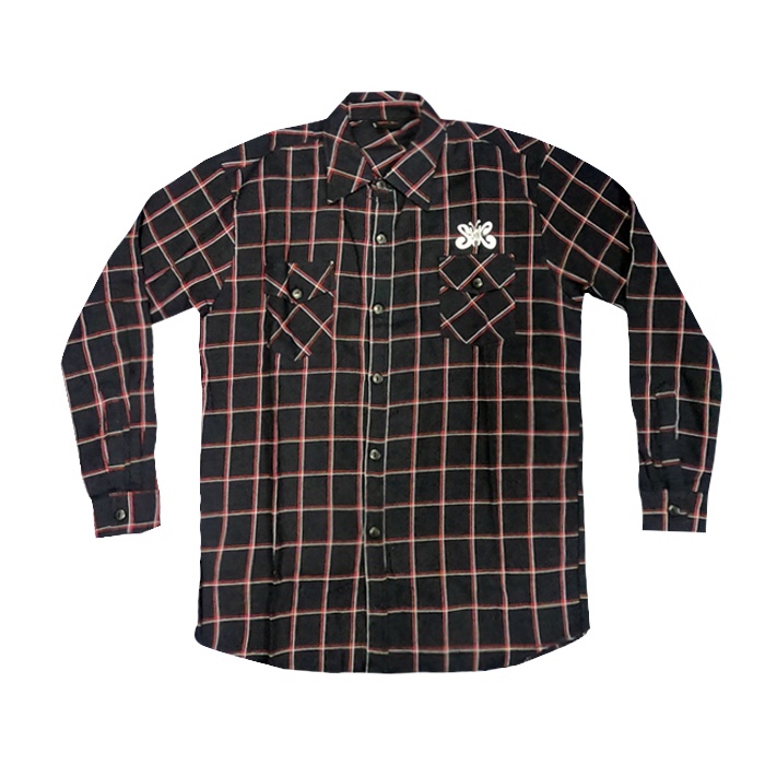 Flanel Anti Feodalisme (Black Red)