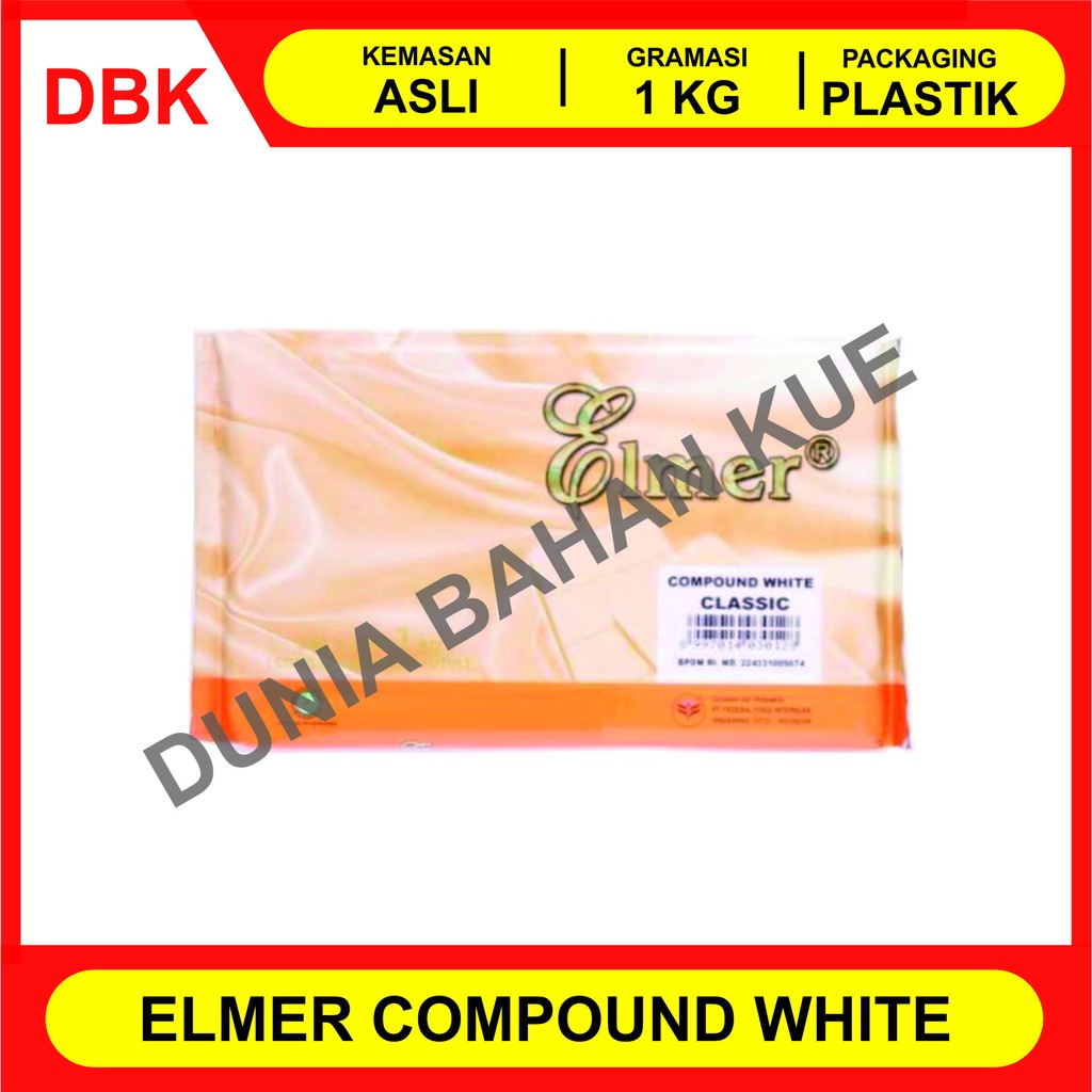 

ELMER COKLAT BATANG / CHOCOLATE COMPOUND 1 KG - CLASSIC WHITE