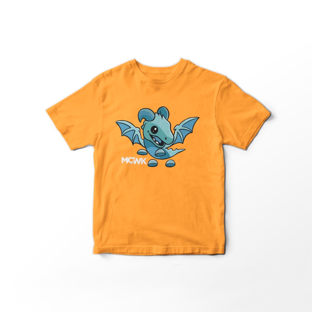 Kaos Anak Lengan Pendek Kuning Katun Bamboo Frost Dragon Tee Muchowacko
