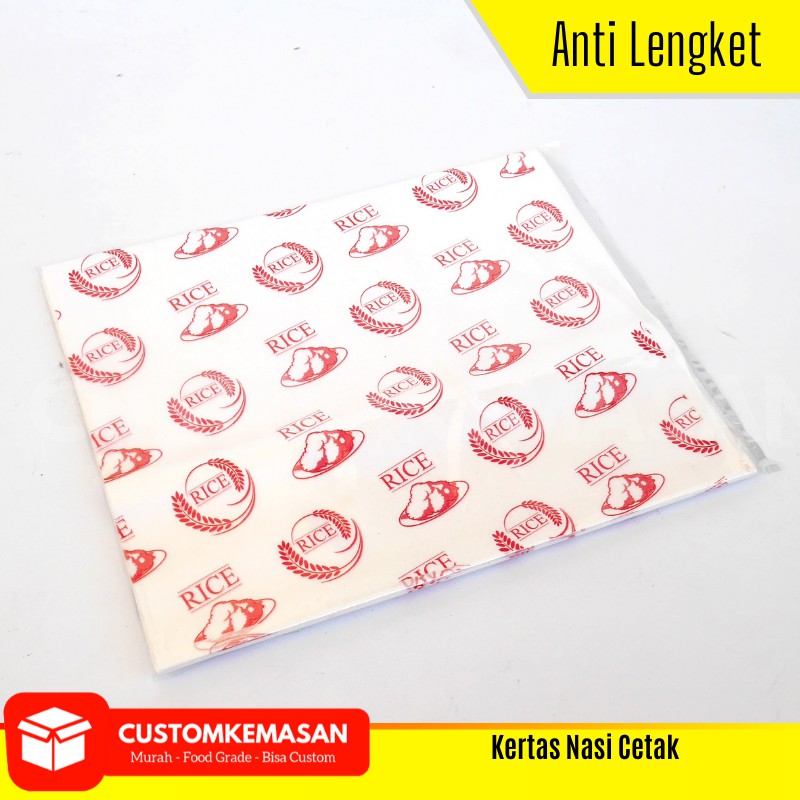 Jual Kertas Nasi Kfc Kertas Nasi Kertas Pembungkus Nasi Kertas Nasi Anti Lengket Kertas Nasi 0901