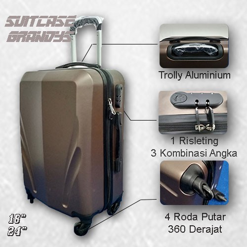 KOPER TRAVEL RODA 4 UKURAN 22 INCH/ KOPER TRAVEL/ KOPER HARDCASE/ KOPER FIBER MURAH/ KOPER TAS
